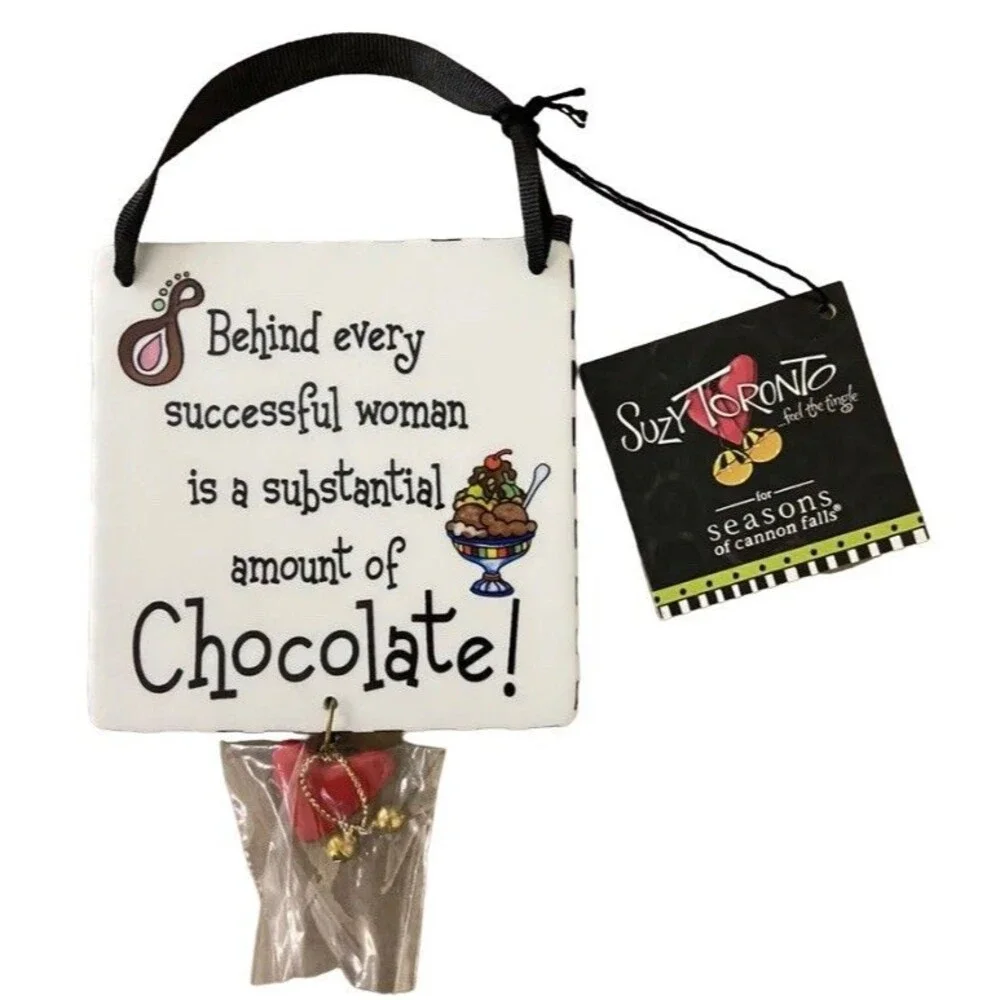 Suzy Toronto Wall Plaque Successful Woman Chocolate Decoration